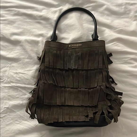 BURBERRY PRORSUM SUEDE BUCKET BAG - Picture 1 of 11